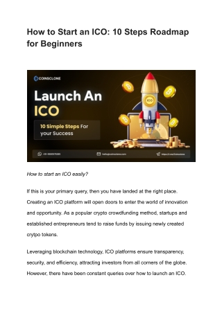 How to Start an ICO - 10 Simple Steps.ppt