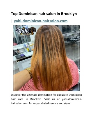 Dominican hair salon Brooklyn | yahi-dominican-hairsalon.com