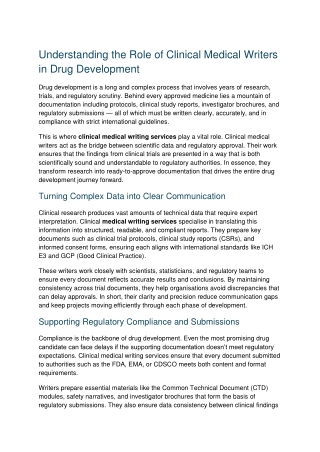 Innovate Research Offpage_Understanding the Role of Clinical Medical Writers in Drug Development
