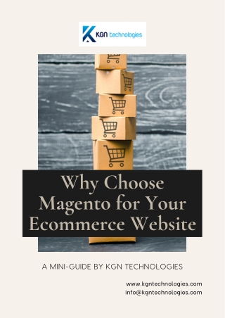 Why Choose Magento for Your Ecommerce Website
