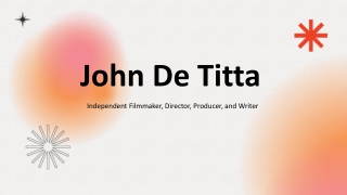John De Titta - A Detail-to-Emotion Orchestrator - New York