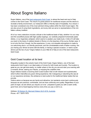 About Sogno Italiano (1)