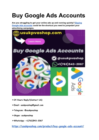 Buy Google Ads Accounts
