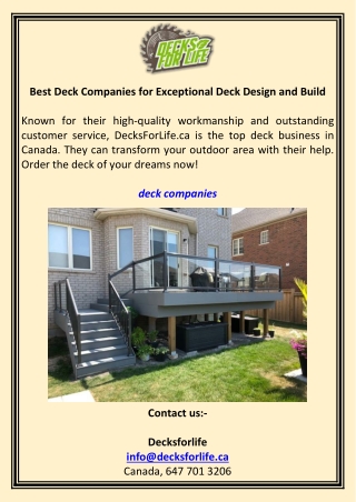 Best Deck Companies for Exceptional Deck Design and Build(1)