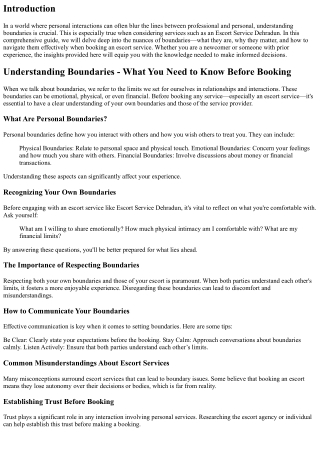 Understanding Boundaries - What You Need to Know Before Booking