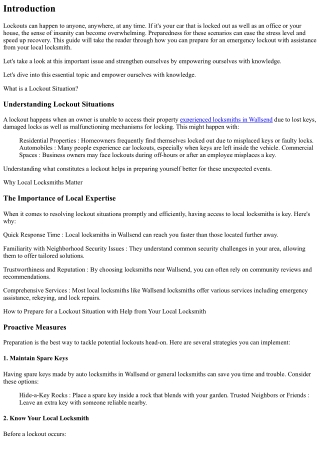 What to do in a lockout situation with the help from your locksmith