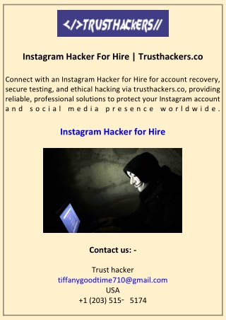 Instagram Hacker For Hire Trusthackers.co