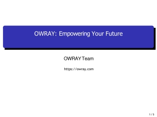 OWRAY Empowering Your Future