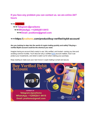 How Do I Quickly Buy Verified Bybit Accounts_ A...