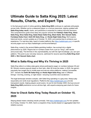 Ultimate Guide to Satta King 2025_ Latest Results, Charts, and Expert Tips