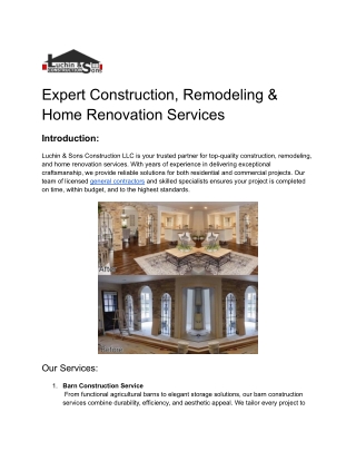 Complete Construction & Remodeling Services in Spring, Tomball, Katy & Houston A