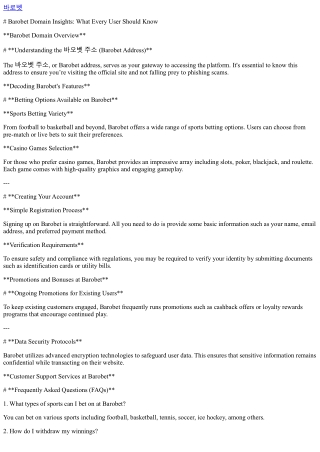 Barobet Domain Insights: What Every User Should Know