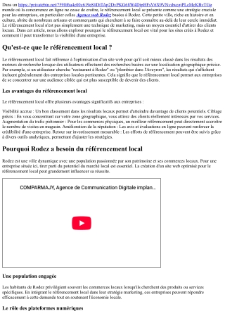L'importance du référencement local pour les sites créés à Rodez.
