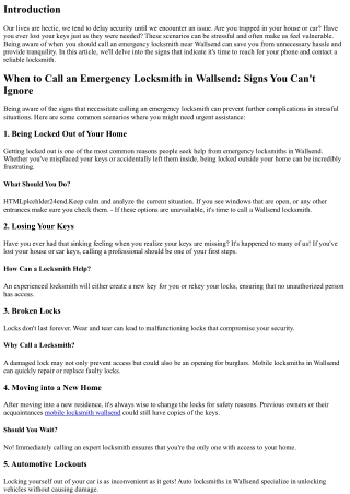 What should you look out for when looking for an urgent locksmith in Wallsend