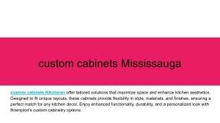 custom cabinets Mississauga