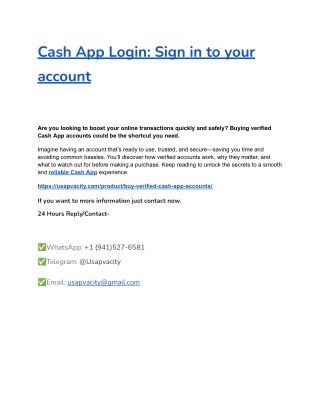 Cash App Login_ Sign in to your account