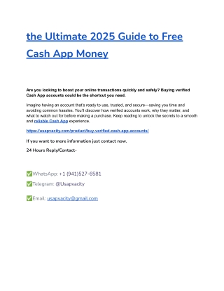 the Ultimate 2025 Guide to Free Cash App Money