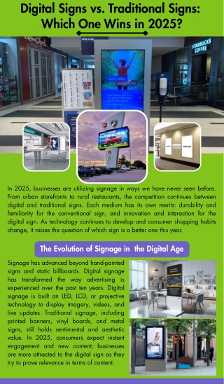 Digital Signs vs. Traditional Signs: Which One Wins in 2025?