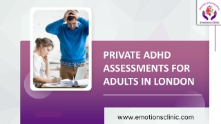Private ADHD Assessments for Adults in London