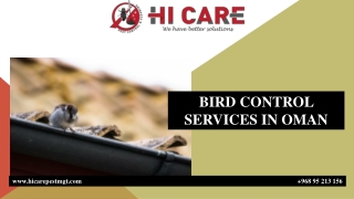 BIRD CONTROL SERVICES IN OMAN