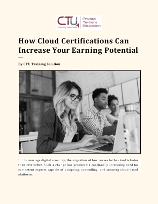 How Cloud Certifications Can Increase Your Earning Potential