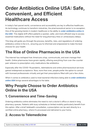 Order Antibiotics Online USA