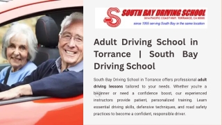 Adult Driving School in Torrance | South Bay Driving School
