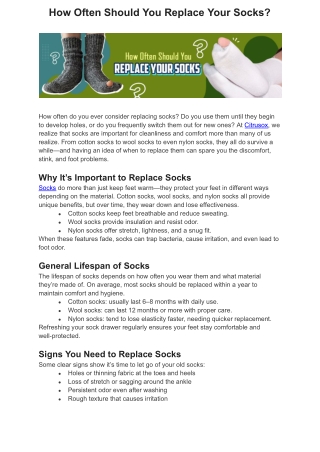 How Often Should You Replace Your Socks?