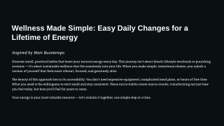 Live Vibrantly Every Day with Marc Buontempo