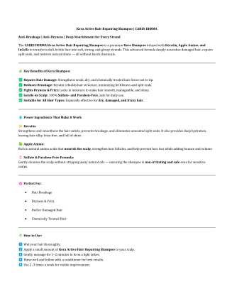 Kera Active Hair Repairing Shampoo