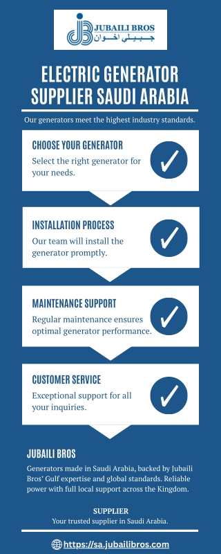 Electric Generator Supplier Saudi Arabia