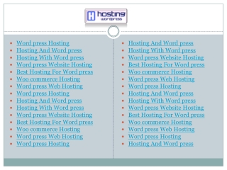 Wordpress Web Hosting