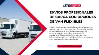 Envíos profesionales de carga con opciones de van flexibles