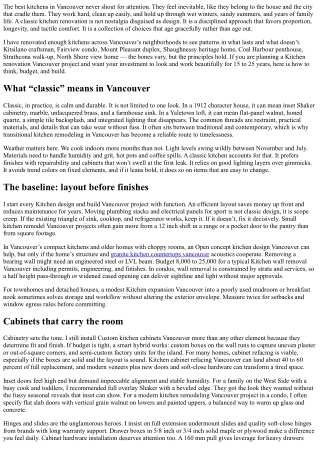 Classic Kitchen Renovation Vancouver: Timeless Design That Lasts