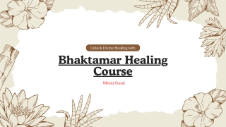 Bhaktamar Healing Course