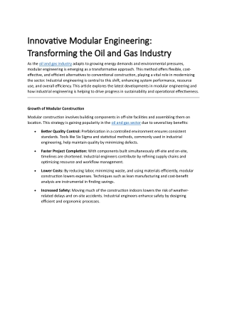 Petronash Blog-Innovations in Modular Engineering Solutions