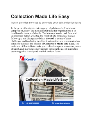 Collection Made Life Easy