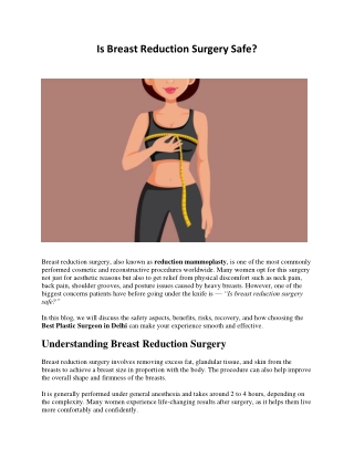 Is Breast Reduction Surgery Safe