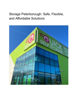 QuickSelfStorage- Blog