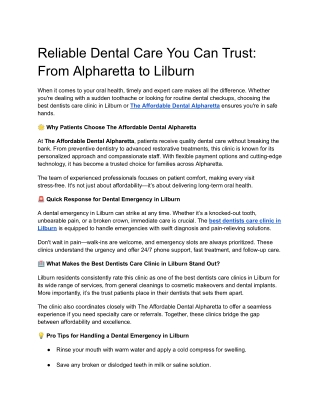 Reliable Dental Care You Can Trust_ From Alpharetta to Lilburn