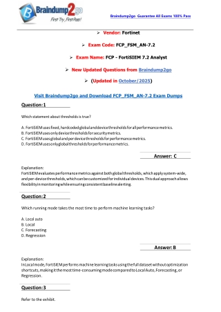 [2025-New-Exam]Braindump2go FCP_FSM_AN-7.2 Dumps(1-16)