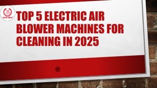 Top 5 Electric Air Blower Machines for Cleaning in 2025