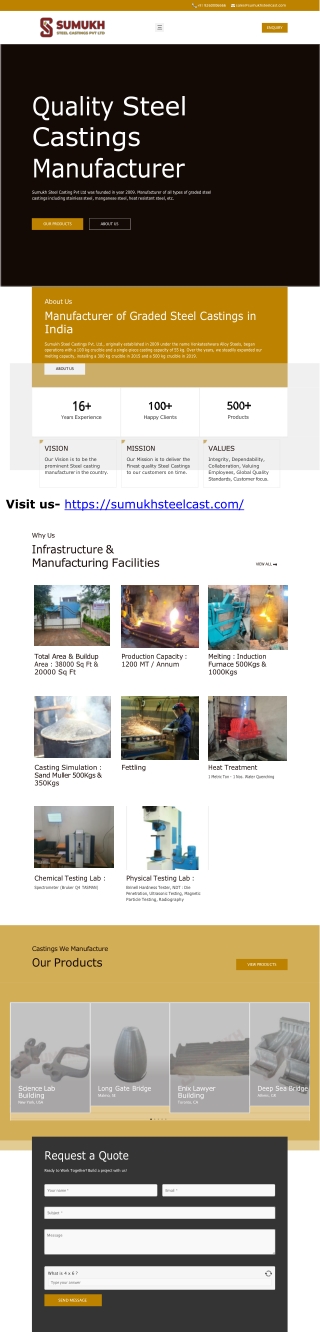 Leading Graded Steel Casting Supplier in India | Sumukh Steel Cast Kolhapur