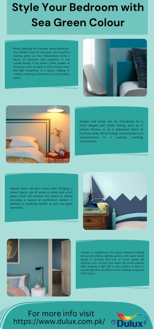 Style Your Bedroom with Sea Green Colour