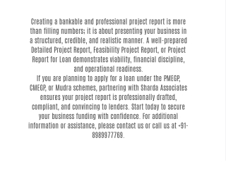 How to Make Your Project Report Bankable & Professional