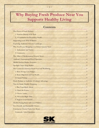 Why Buying Fresh Produce Near You Supports Healthy Living