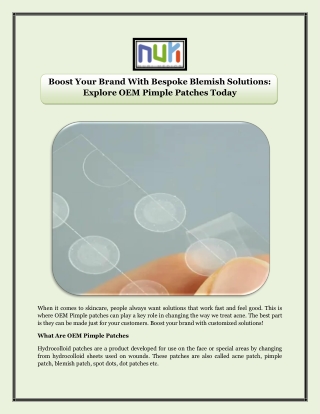 Boost Your Brand With Bespoke Blemish Solutions