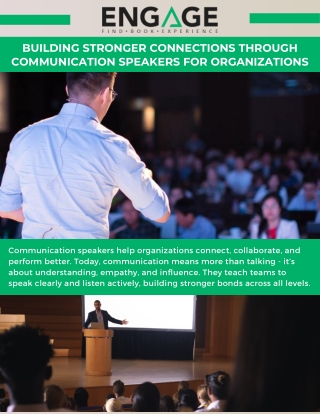 Building Stronger Connections Through Communication Speakers for Organizations