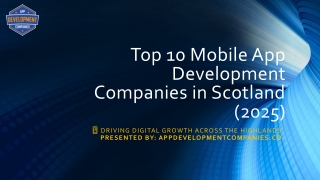 Top 10 Mobile App Development Companies in Scotland