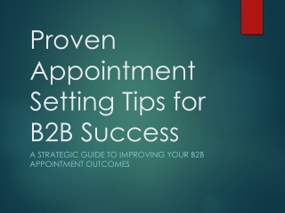 Mastering B2B Appointment Setting: A Complete Guide